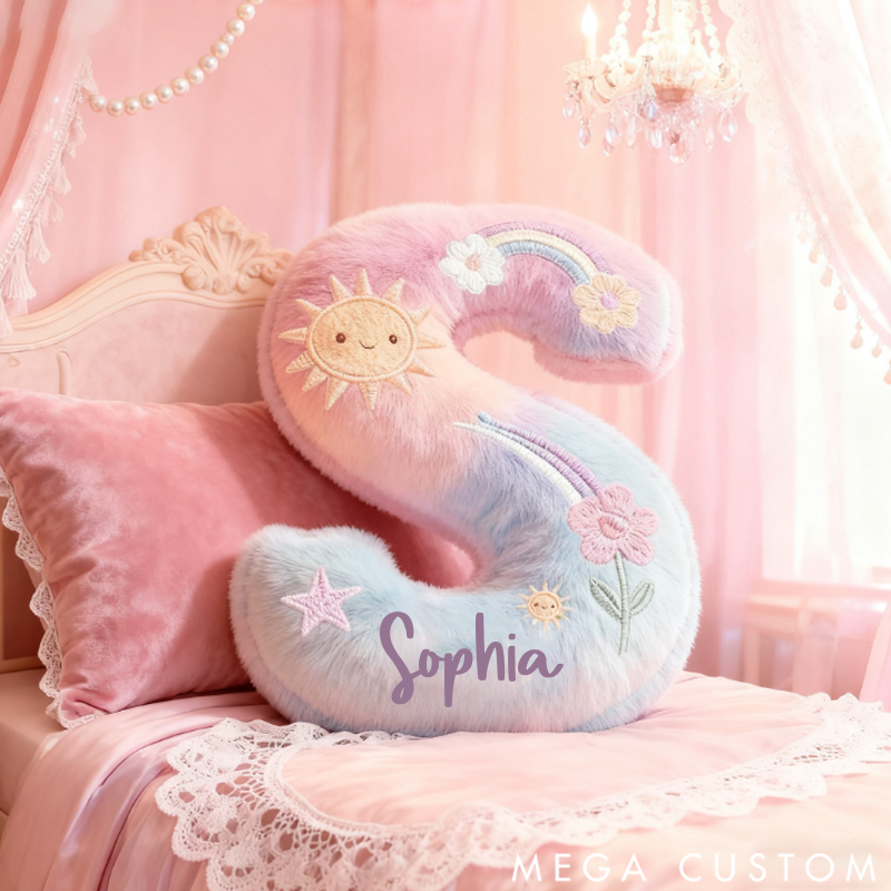 Personalized Happy Sun Pillow Gift for Family Members 3D Printed Design