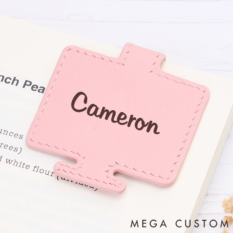 Personalized Leather Bookmarks Computer-Shaped Bookmarks Custom Engraved Name Bookmarks