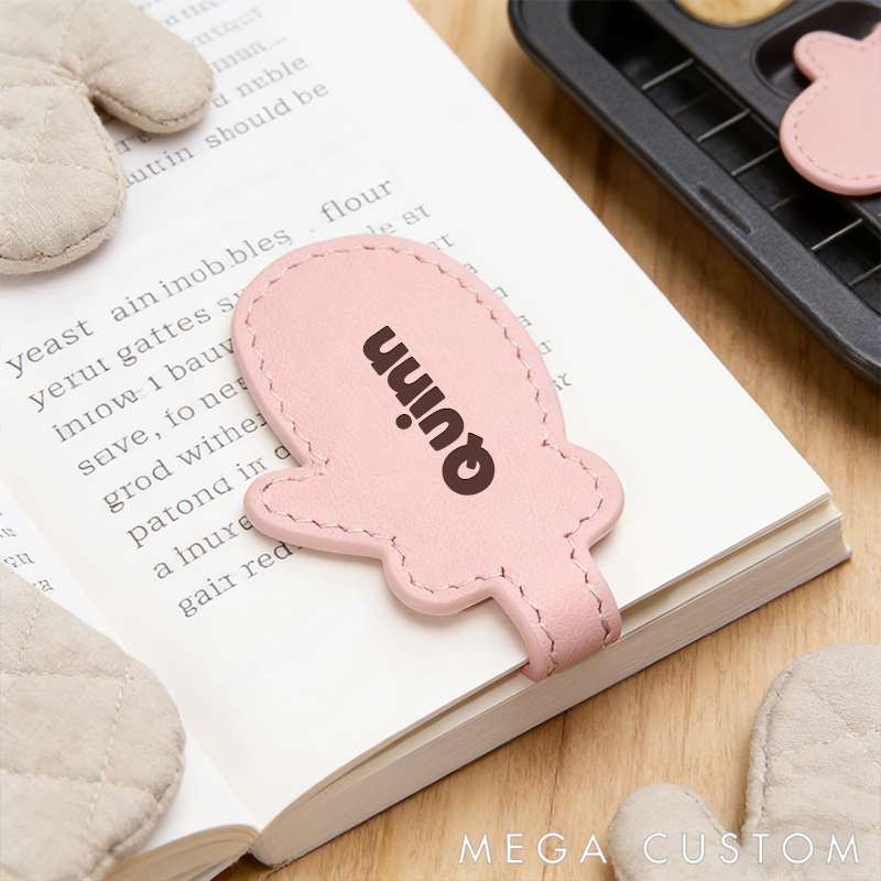Personalized Leather Bookmarks Baking Glove Bookmarks Custom Engraved Bookmarks