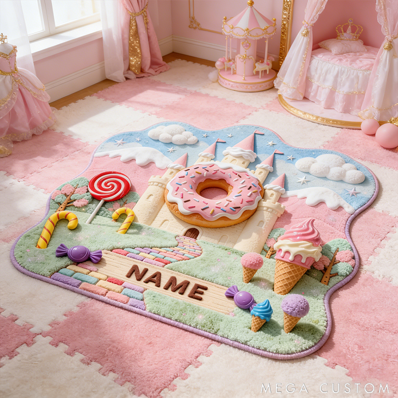 Personalized Candy Castle RugsTransport you to a Dreamlike World
