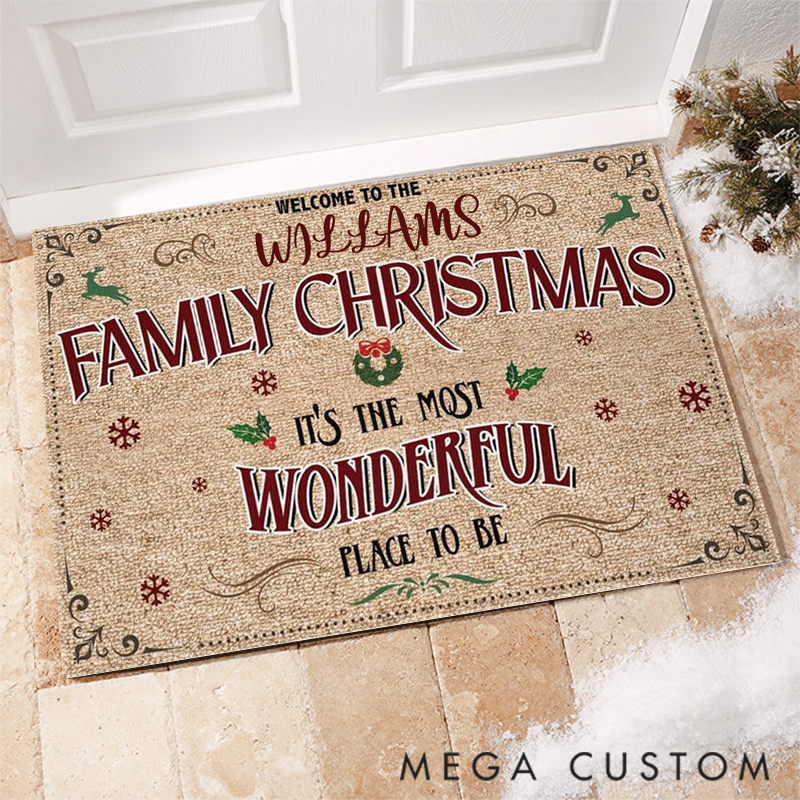 Personalized Familly Christmas Doormat Gift Ideas for Christmas