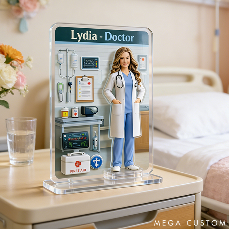 Personalized Doctor Theme Acrylic Decor Custom Photo the Perfect Gift for Doctors