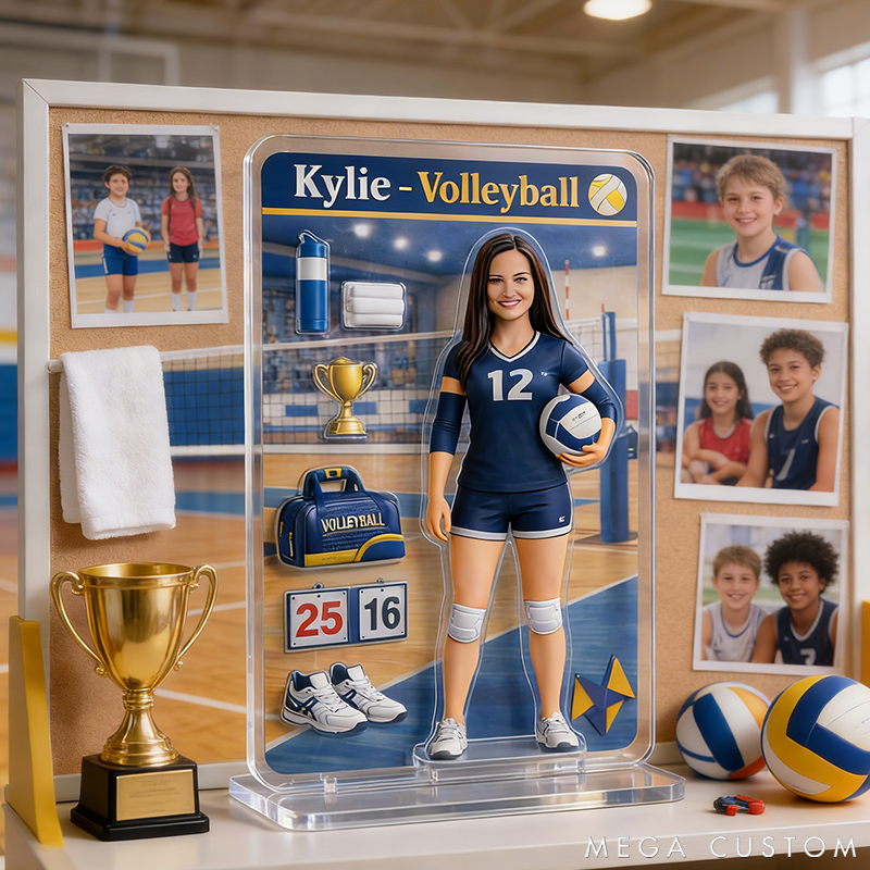 Personalized Volleyball Theme Acrylic Decor Custom Photo the Perfect Gift for Volleyball Fans