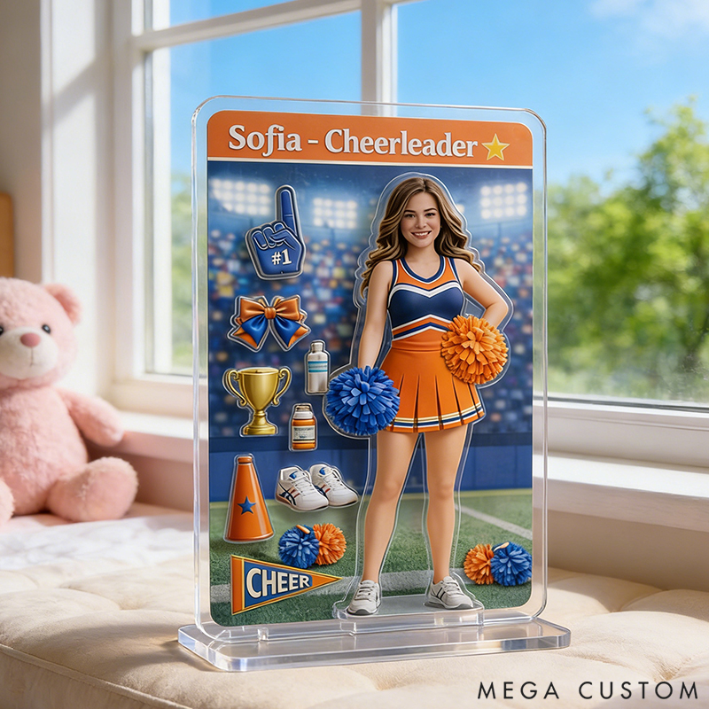 Personalized Cheer Squad Theme Acrylic Decor Custom Photo Gifts for Cheer Squad Members