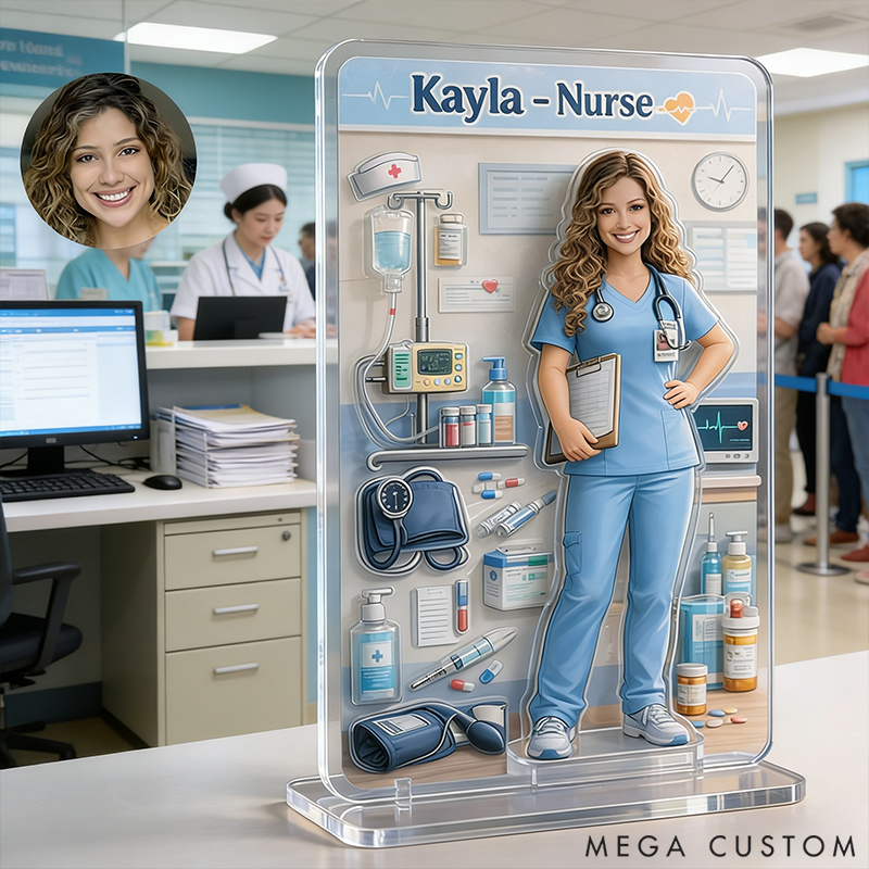 Personalized NurseTheme Acrylic Decor Custom Photo Gift the Perfect Present for Nurses