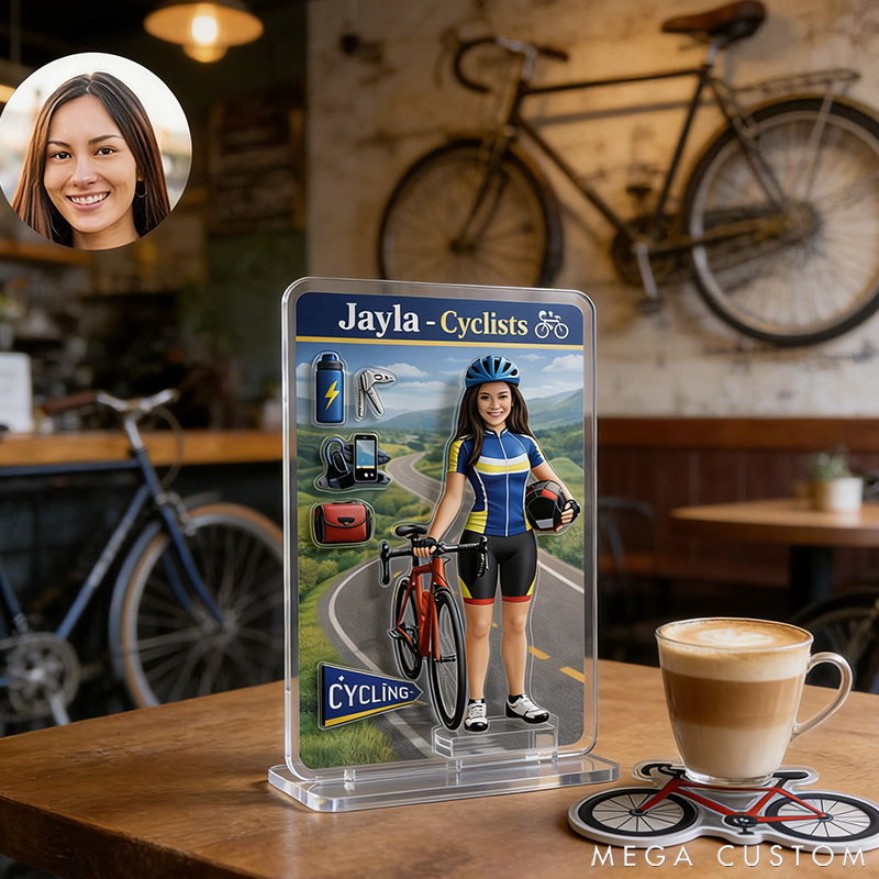 Personalized Cycling Theme Acrylic Decor Custom Photo Gifts the Perfect Present for Cycling Lovers