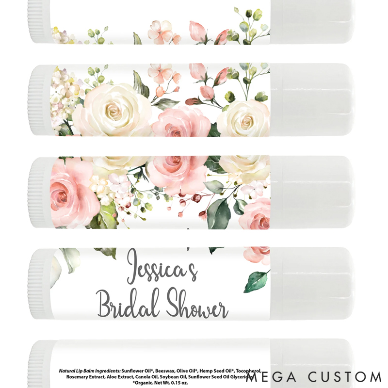 Personalized Wedding Lip Balm Favors Perfect Wedding Favors and Bridal Shower Gifts