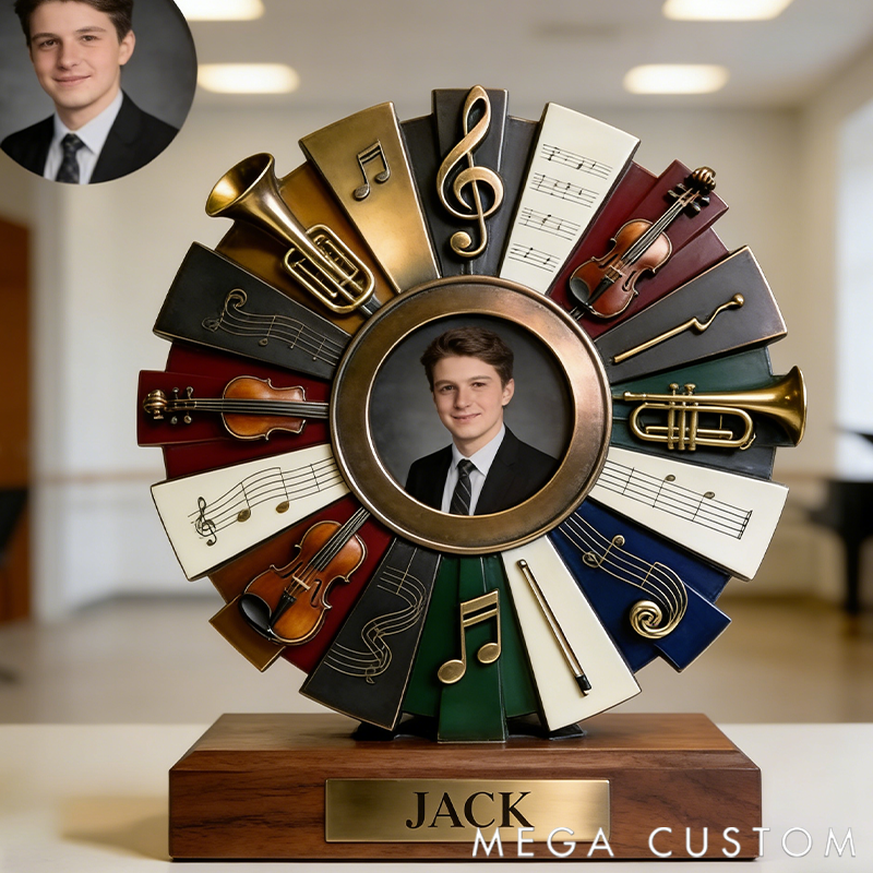 Personalized Symphony Music Award Photo Frame Ornament the Perfect Gift for Music Lovers