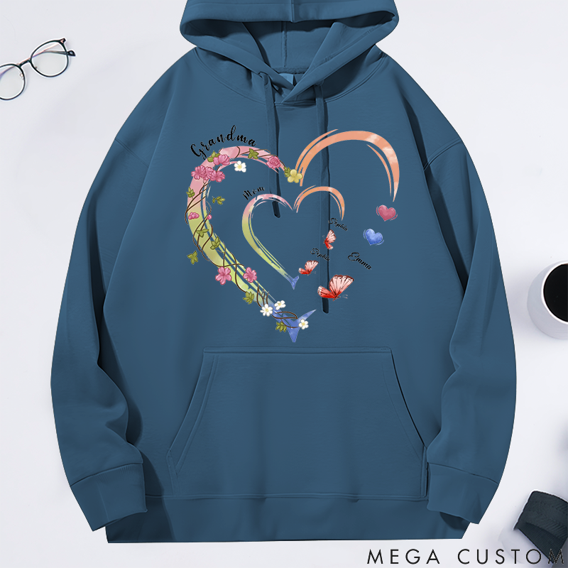 Personalized Family is Where Love is Endless Classic Hoodie Gift for Mom Grandma