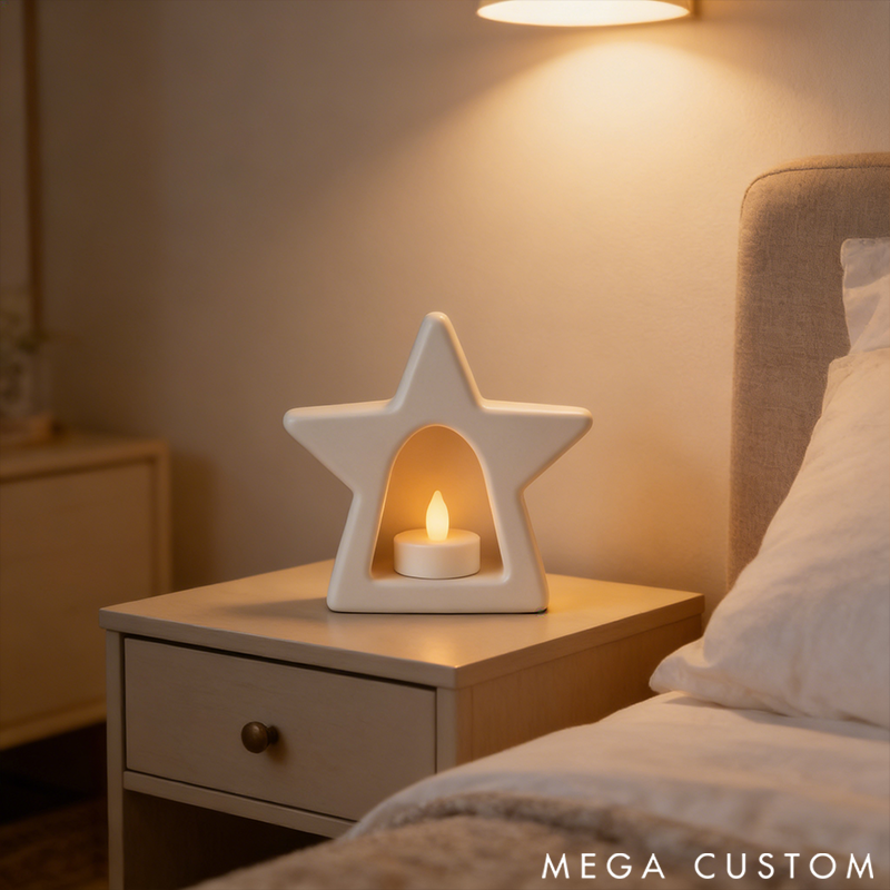 Star-Shaped Candle Holder 3D Printed Tea Light Holder Festive Table Centerpiece