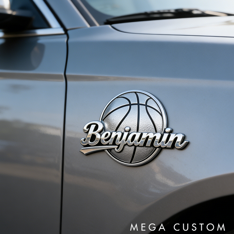 Personalized Car Badge Showcases Athletic Passion Perfect for Every Beloved Vehicle