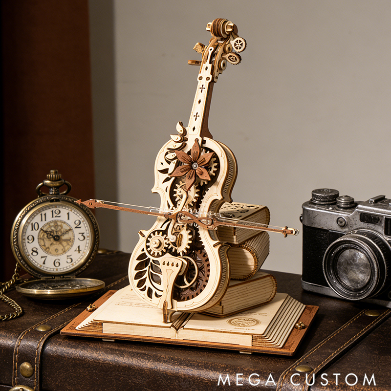 Violin Music Box DIY 3D Puzzle Wooden Music Box Unique Gift Special Souvenir