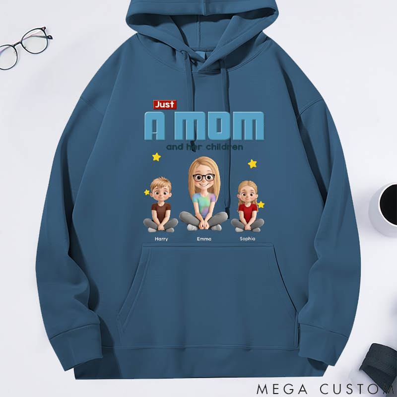 Personalized Just a Mom and His Child Gift for Mom Classic Hoodie Gift for Mom Grandma