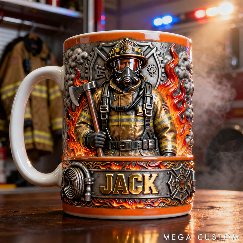 Personalized Firefighter Themed Mugs Crafting a Unique Tribute for Firefighting Heroes