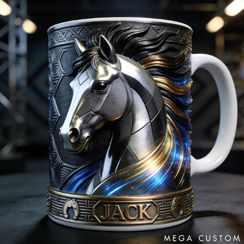Personalized Horse Head Themed Mug