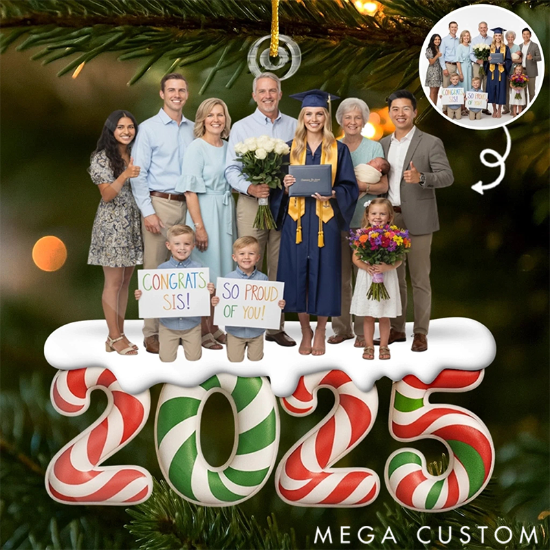 Personalized Our Kind of Merry Photo Acrylic Christmas  Ornament Gifts for Mom Dad