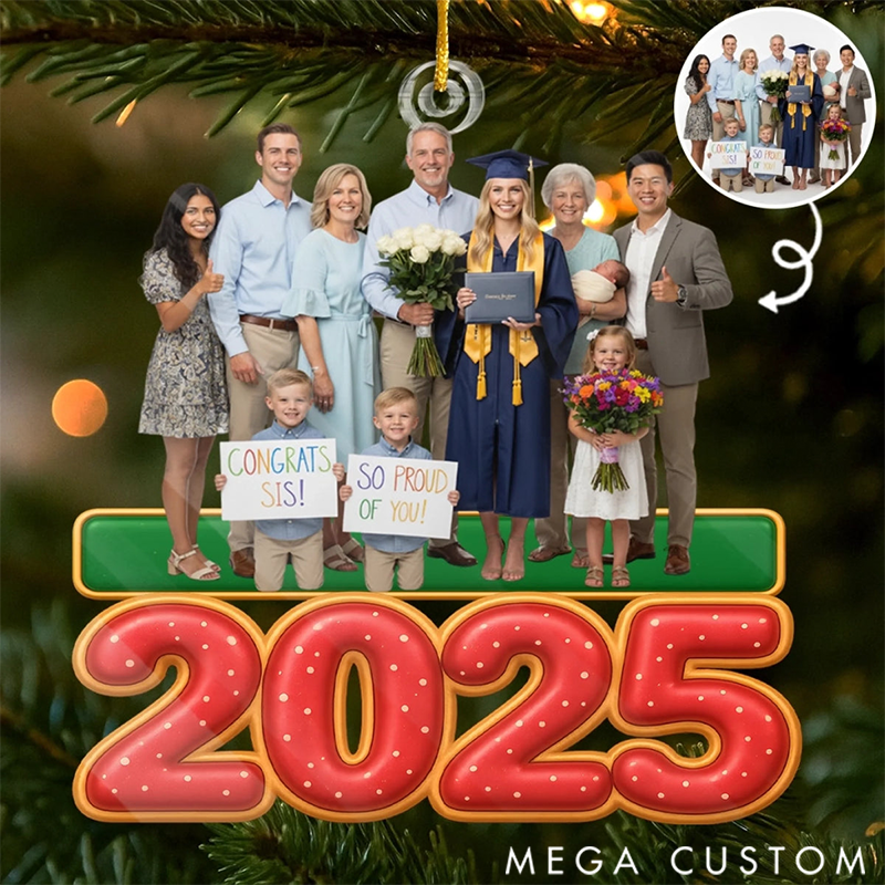 Personalized Season of Our Love Photo Acrylic Christmas  Ornament Gifts for Mom Dad