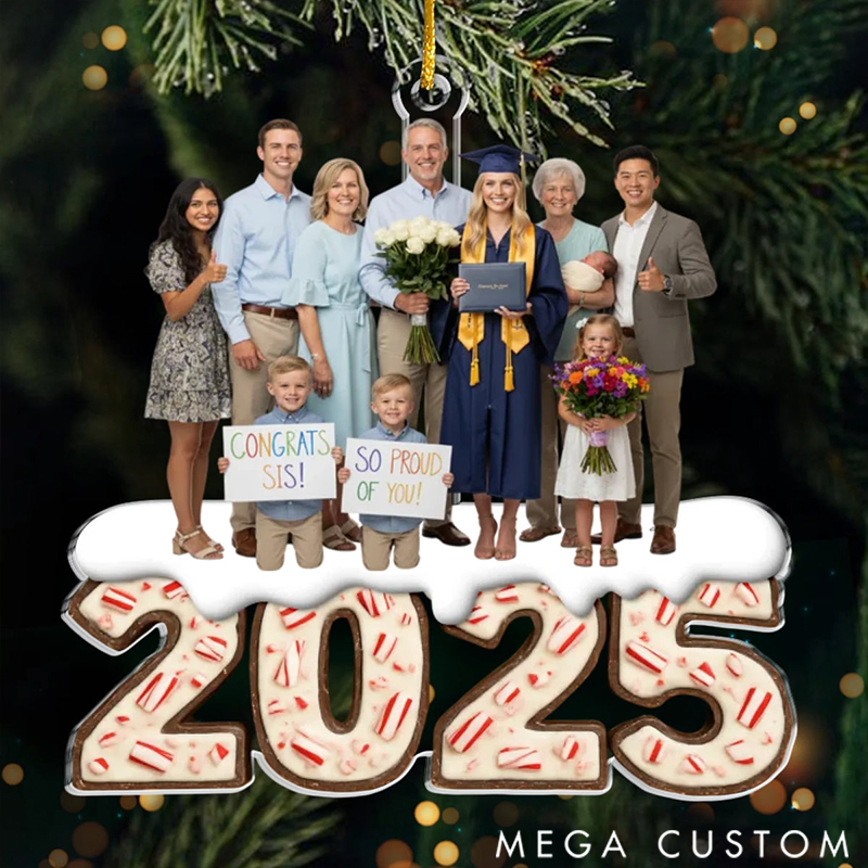 Personalized all We Need is Us Photo Acrylic Christmas  Ornament Gifts for Mom Dad