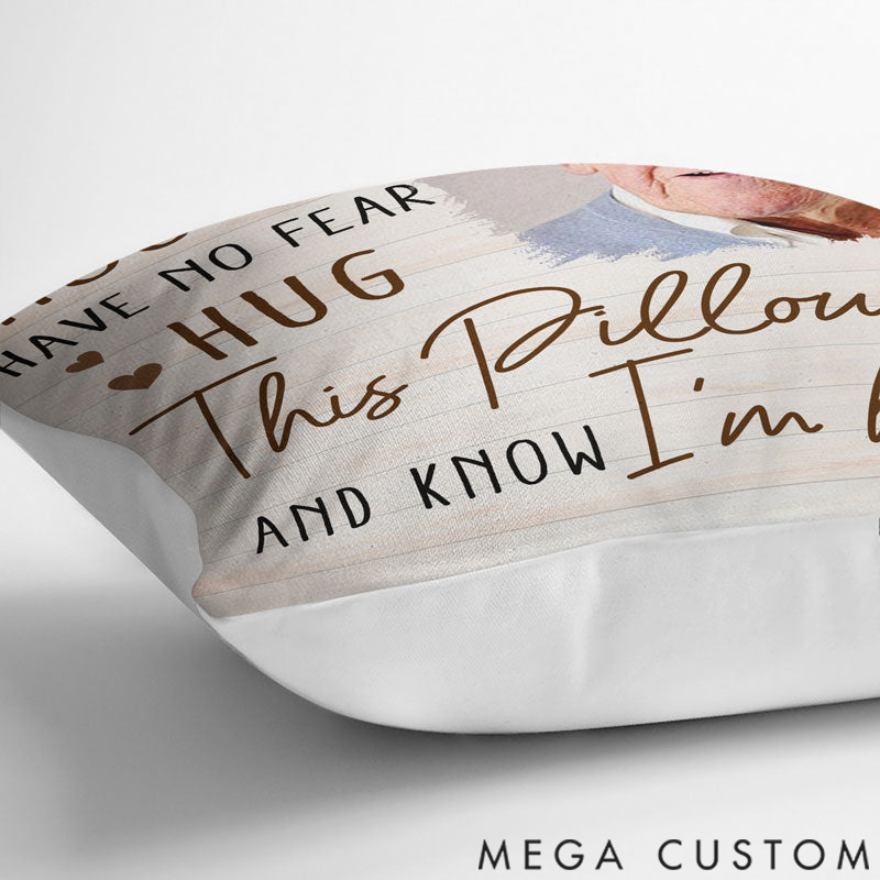 Personalized Photo When You Miss Me Pillow Memorial Gift for Family
