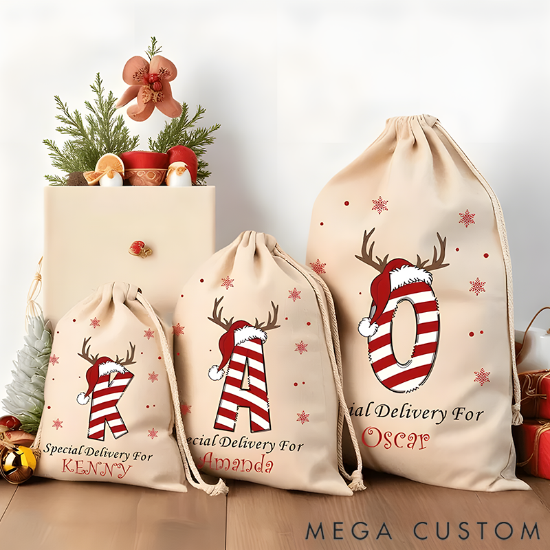 Personalized Santa Sack Christmas Bags with Name Christmas Gifts Bag