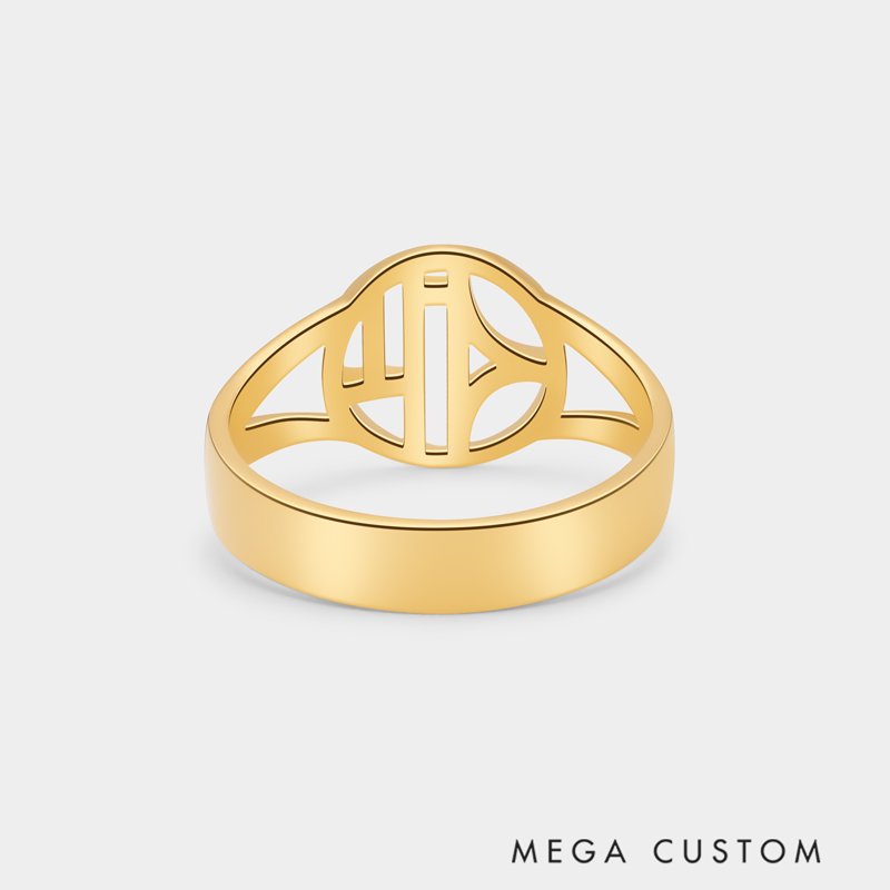 Personalized Sterling Silver Family Initials Couple's Rings 925 Sterling Silver Jewelry A Gift for Your Family