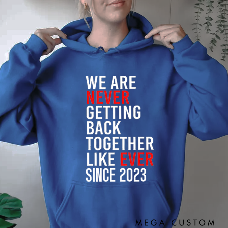 Personalized Classic Hoodies We Are Never Ever Getting Back Together like Ever Since 2023 Hoodie