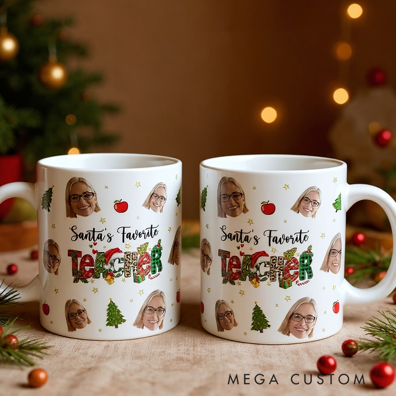 Personalized Christmas Teacher Mug Teacher Appreciation Gift Mug Thoughtful Christmas Gift for Teachers