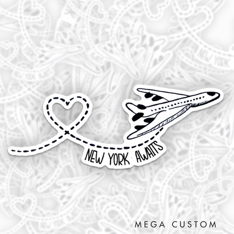 Personalized Airplane Sticker Cute Stickers for Traveling Lovers Funny Gift for Travelers