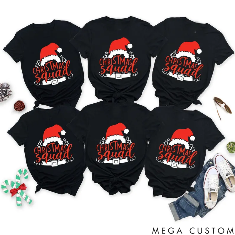 Personalized Christmas Squad Family Matching T Shirt