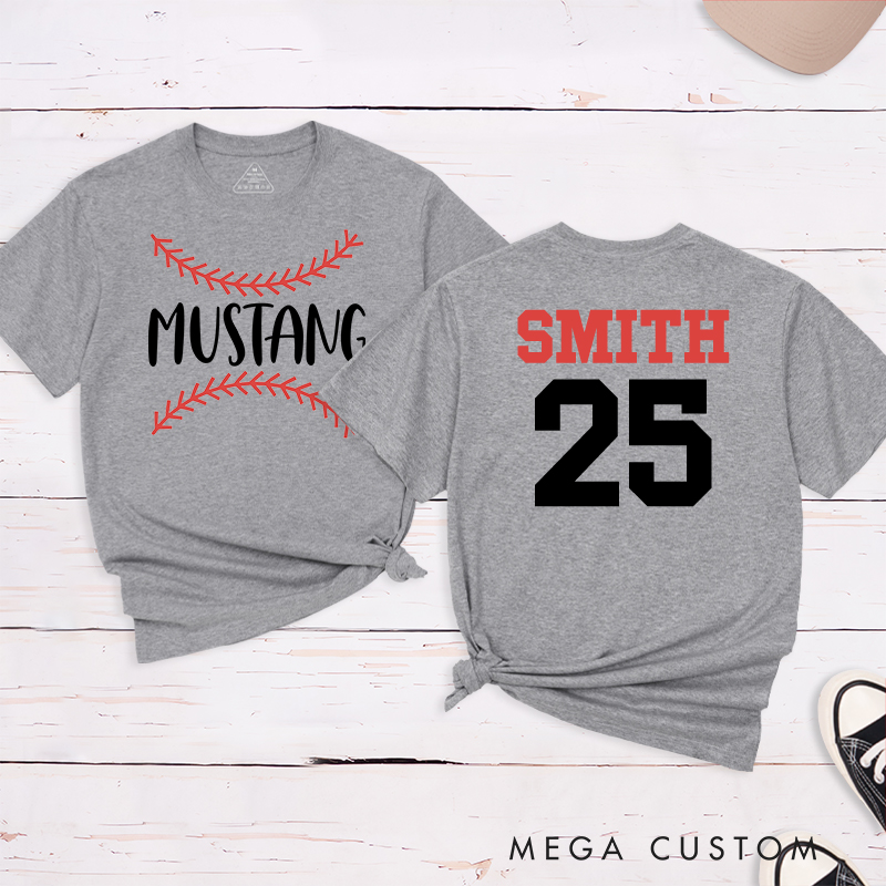 Personalized Baseball Fan T-Shirt with Stylish Stitch Graphic and Custom Text