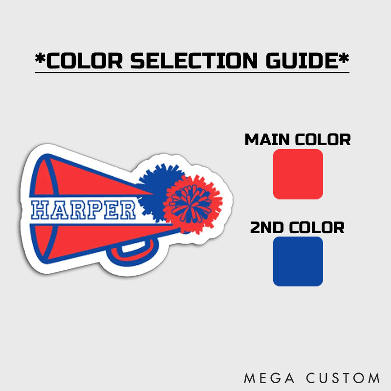 Personalized Sport Cheer Team Spirit Sticker, Customize with Your Text