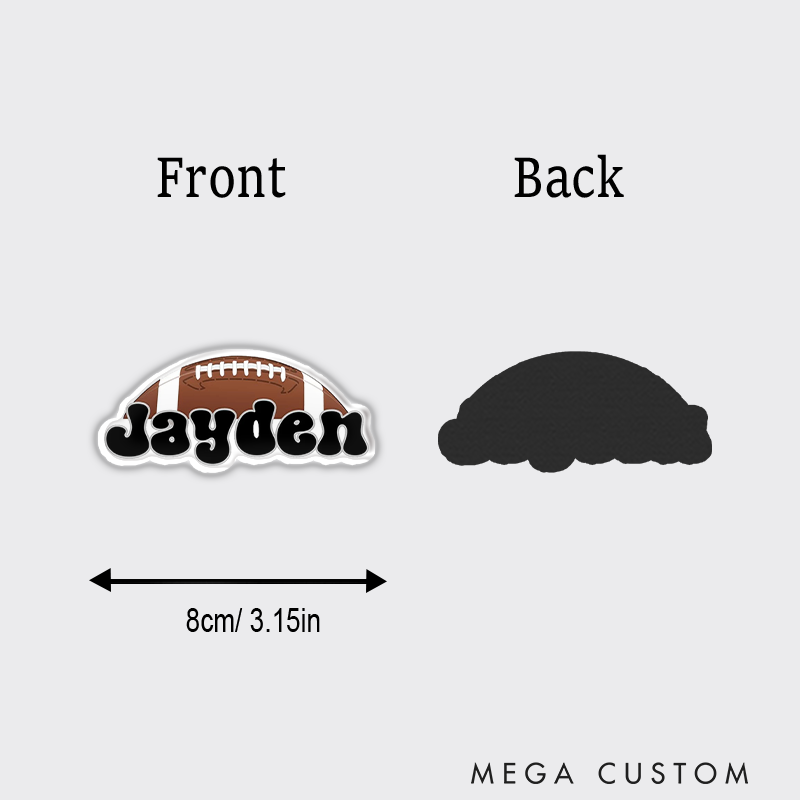 Personalized American Football and Rugby Fridge Magnets with Custom Player Name for Sport Gifts