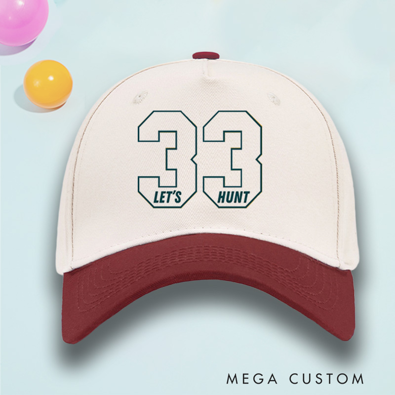 Personalized Baseball Cap with Custom Number Design