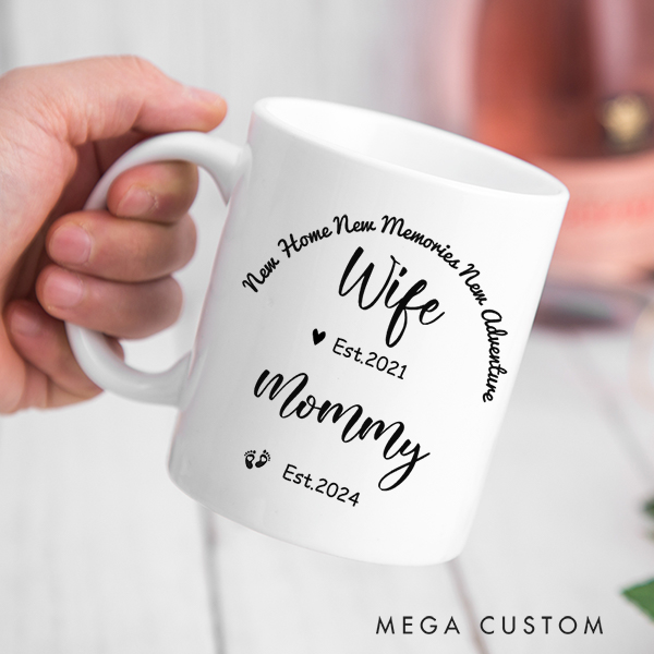 Personalized New Mom New Home New Memories New Adventure Mug Coffee Mug Gift for New Parents Gift for Wife Housewarming Gift Christmas New Home Gift