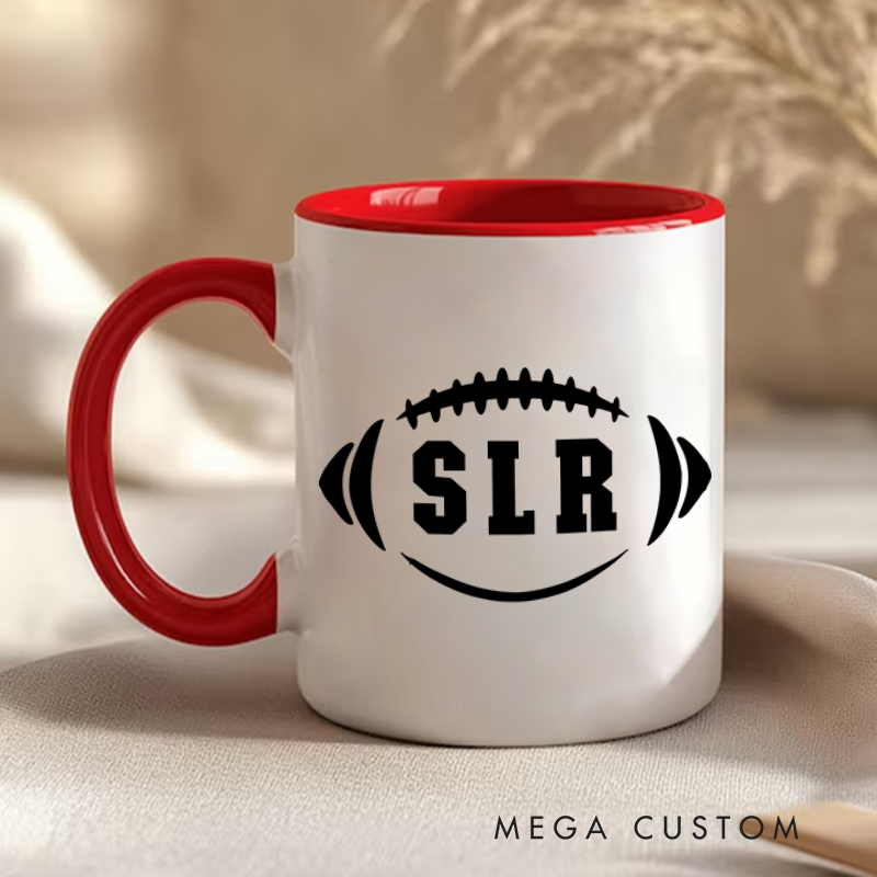 [Copy]Personalized American Football and Rugby Ball Design Mug with Custom Name and Number
