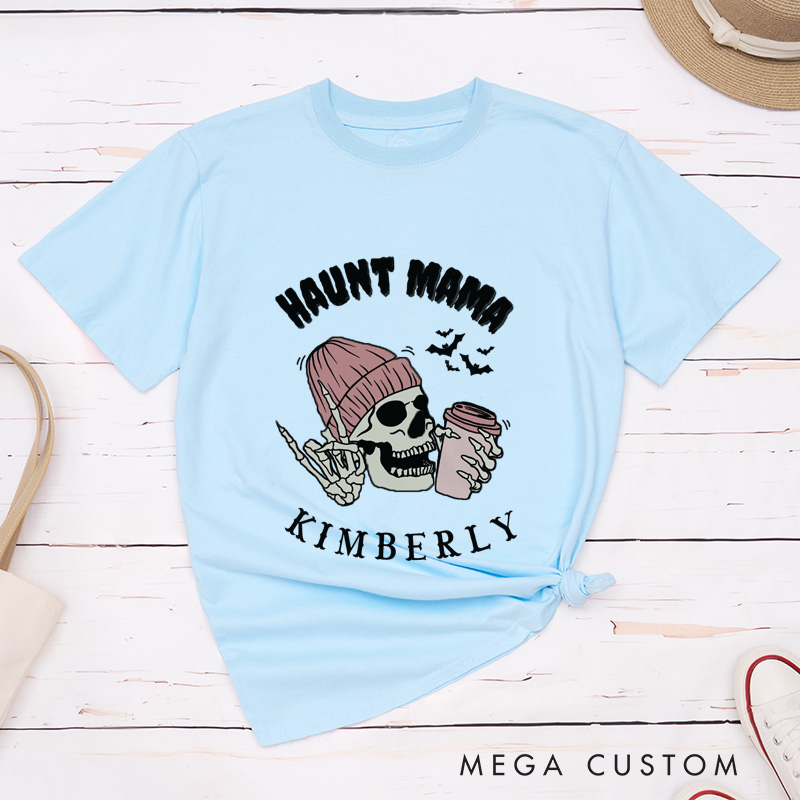 Personalized Halloween Haunt Mama and Dad To the Bone Couple Matching T-Shirt Skeleton Couple Shirt