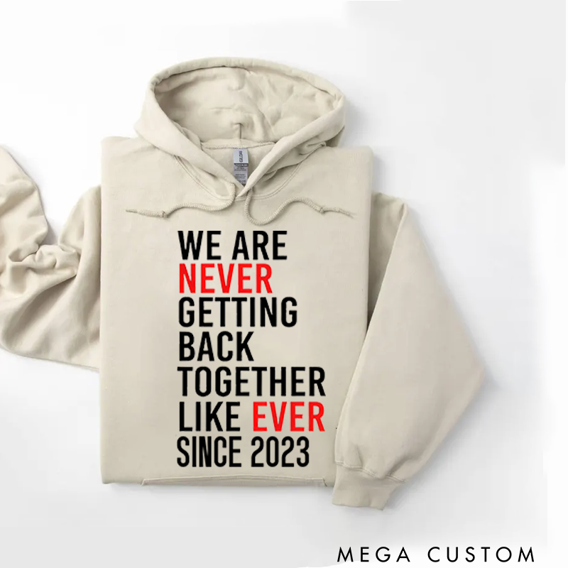Personalized Classic Hoodies We Are Never Ever Getting Back Together like Ever Since 2023 Hoodie