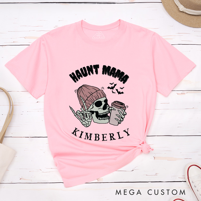 Personalized Halloween Haunt Mama and Dad To the Bone Couple Matching T-Shirt Skeleton Couple Shirt