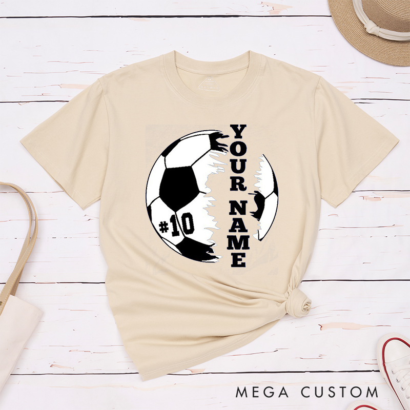 Personalized Dynamic Soccer T-Shirt with Custom Name and Number
