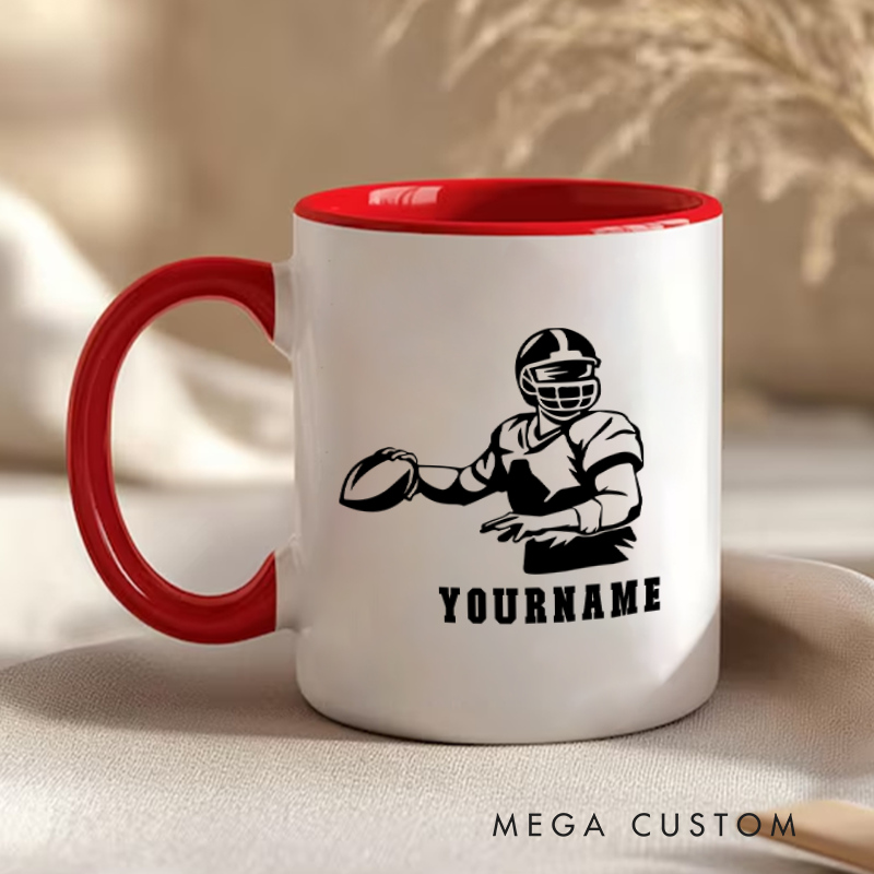 [Copy]Personalized American Football Helmet Mug with Custom Player Name