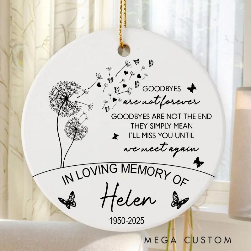 Personalized Memorial Christmas Ornament in Loving Memory Christmas Ornament Loss of Loved One Mom Dad Remembrance Gifts Sympathy Gift