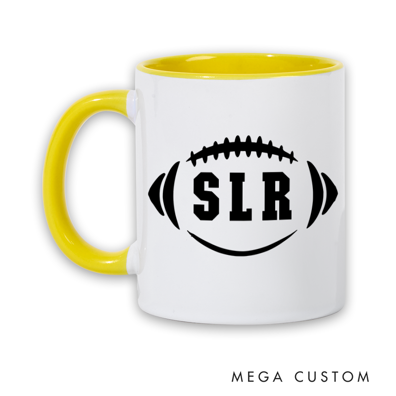 [Copy]Personalized American Football and Rugby Ball Design Mug with Custom Name and Number