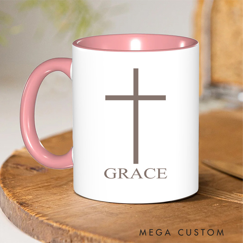 Personalized Jeremiah 17:7 Bible Verse Christian Inner Color Ceramic Mug with Name Religious Gift Birthday Gift for Christian