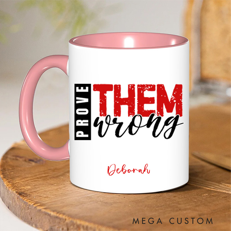 Personalized Christian Prove Them Wrong Coffee Mug with Name Birthday Religious Baptism Gift for Family Friends Christians