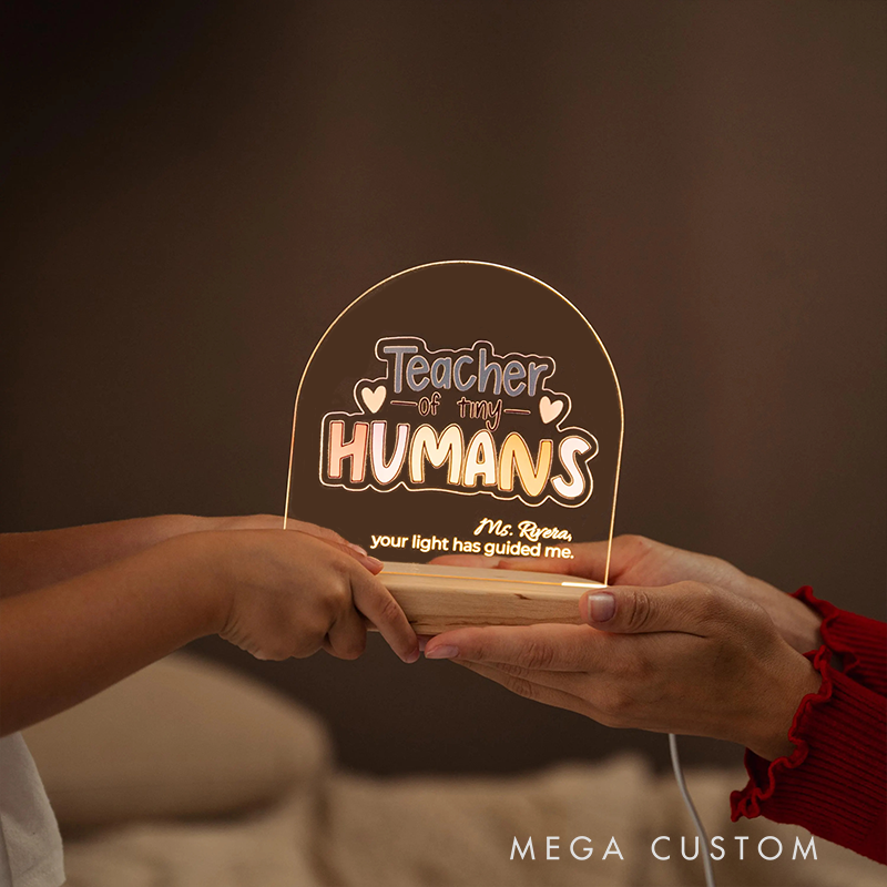 Personalized Teacher LED Desk Lamp with Teacher of the Tiny Humans Design Unique Gift for Teachers