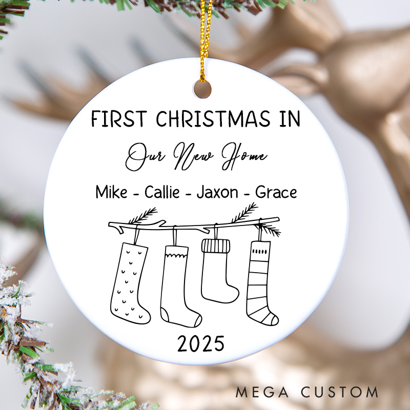 Personalized New Home Ornament Our New Home Ornament 2025 New House Christmas Ornament Housewarming Gift First Christmas in Our New Home Ornaments