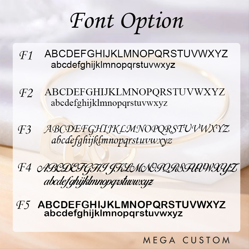 Personalized Bangle Bracelet Engraved Hearts Charms Pendants Heart Shape Bracelet Minimalist Jewelry for Her