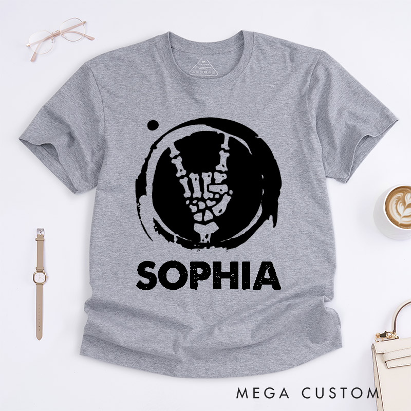 Personalized Skeleton Hand Rock Sign Unisex TShirt Unique Skeleton Graphic Custom Gift Tee for Music Lovers Friends Birthday Present Fashion Skeleton Art Top
