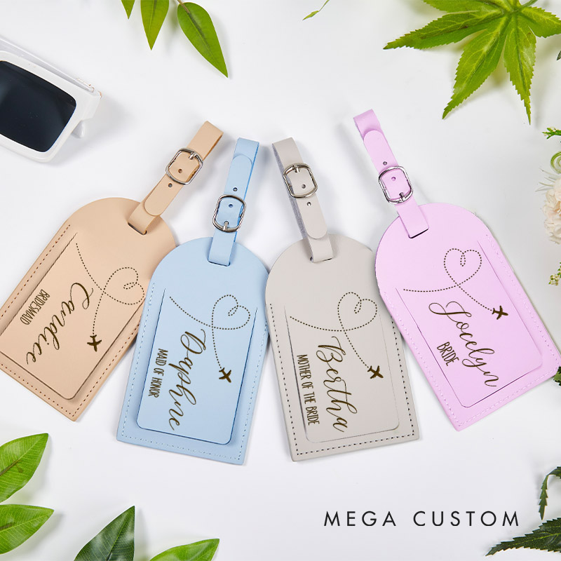 Personalized Bridesmaid Luggage Tag Bachelorette Luggage Tag Bride Wedding Travel Tag