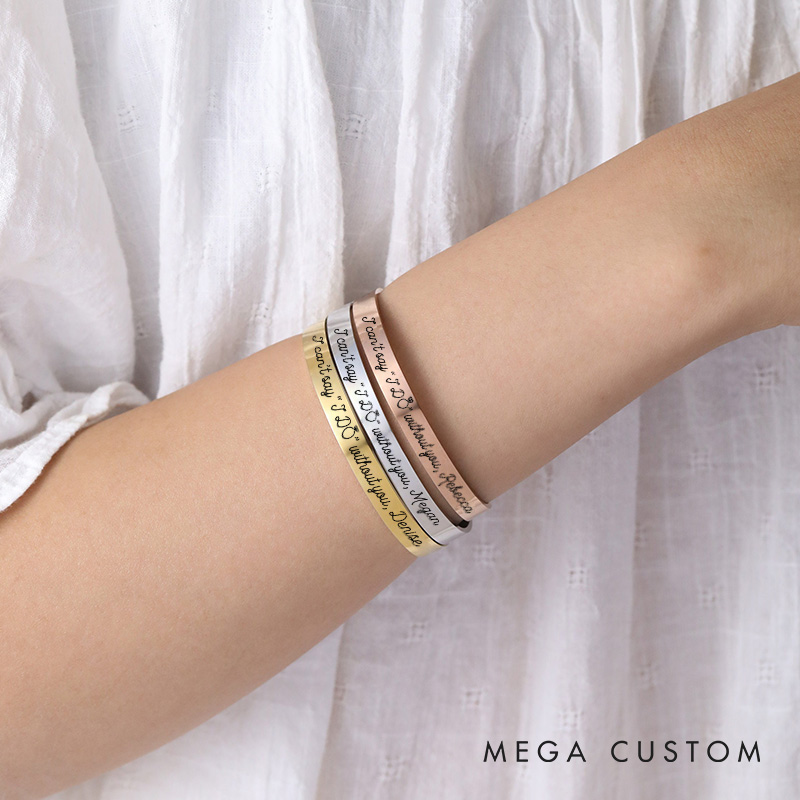 Personalized I Can't Say "I DO" Without You Bridesmaid Bracelet Bachelorette Party Jewelry for Her